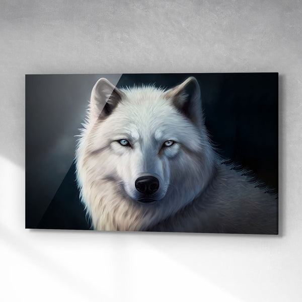 Schilderij van wolf