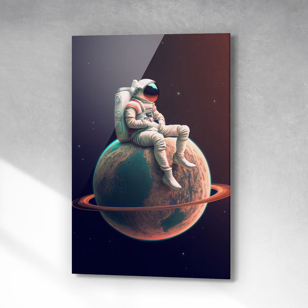 Astronaut on top of the world