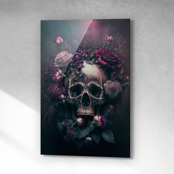 Skelet bekleed met bloemen
