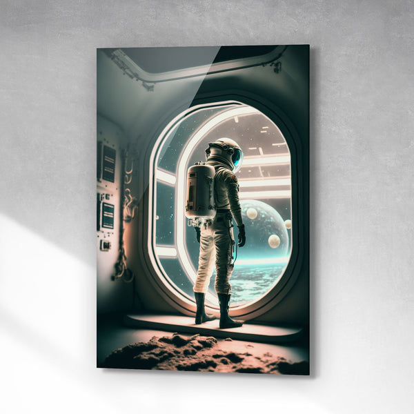 Astronaut looking outward